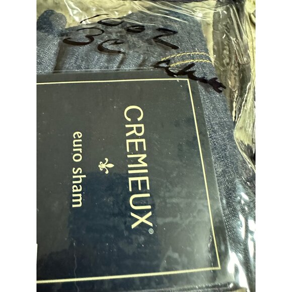 1  Euro Sham Denim-Style Cover 26"x26" zipper Cotton Blend Rustic Chic Cottage - Picture 2 of 6